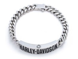 Armband "Harley-Davidson® Men's 9 in. H-D Logo Curb Chain Bracelet - Stainless Steel"