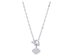 Kette "Harley-Davidson® Women's 16 in. Bar & Shield Logo Toggle Pendant Necklace, Silver"