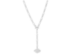 Kette ''Harley-Davidson® Women's 20 in. Crystal Bar & Shield Logo Y-Neck Necklace, Silver'' 