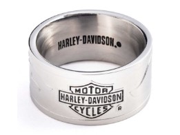 Ring " Harley-Davidson® Men's Bar & Shield Raised Flame Band Ring – Edelstahl"