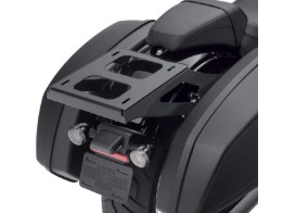 HoldFast Tour-Pak Gepäckträger für Doppelsitzbank – Schwarzglänzend