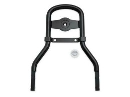 Sissy Bar Bügel - Niedrig Rundrohr mit Mini-Medaillon für XL Modelle ab '04, Dyna Modelle ab '06 und Softail  '84-'05