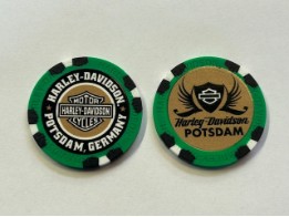 Poker Chip "H-D Potsdam Grün & Schwarz"