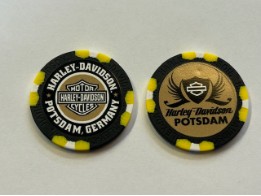 Poker Chip "H-D Potsdam Schwarz & Gelb"