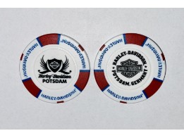 Poker Chip ''H-D Potsdam Weiß/Rot/Blau''