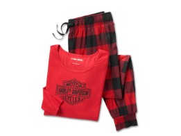 Pyjama Set "Bar & Shield Plaid Long Sleeve"