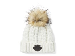Mütze "Leather Patch Pom"