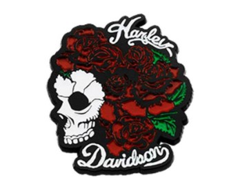 Pin "H-D Rose Skull"