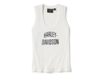 Top "Essential Arched Font Ribbed Tank"