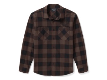 Hemd ''H-D® American Classic Buffalo Check Flannel Coffee & Harley® Black''