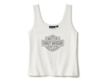 Top " Essential Bling Lace Trim Tank"