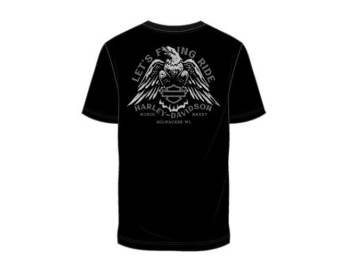 T-Shirt "TEE-KNIT,LFR EAGLE,BLACK"
