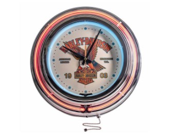 Wanduhr "American Legend Bar & Shield Eagle Neon Clock-220V"