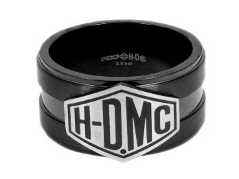 Ring "Steel H-DMC Black&Silver"