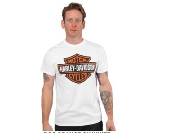 40291549-T, Herren Shirt "B&S Orange and White"