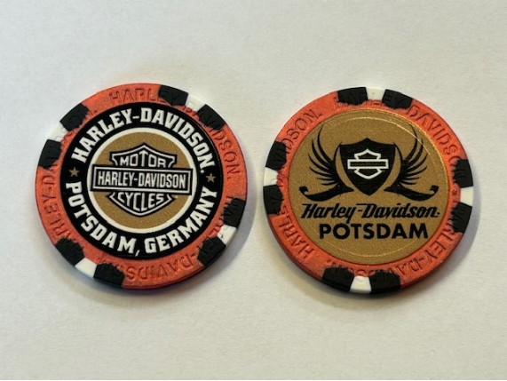 62424, Poker Chip "H-D Potsdam Rot"
