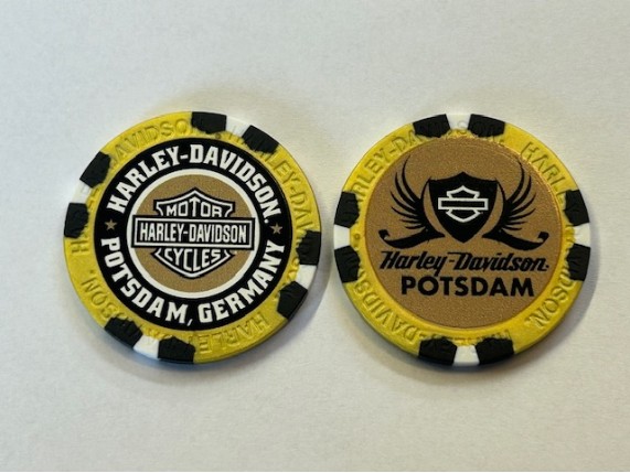 62435, Poker Chip "H-D Potsdam Gold"