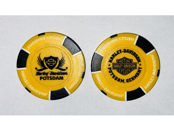 69710, Poker Chip "H-D Potsdam Gelb"