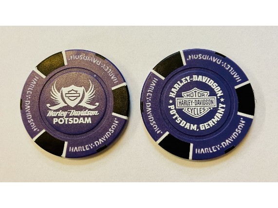 69711, Poker Chip "H-D Potsdam Lila"