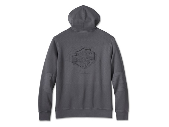 96013-24VM/000L, HOODIE-KNIT,DARK GREY