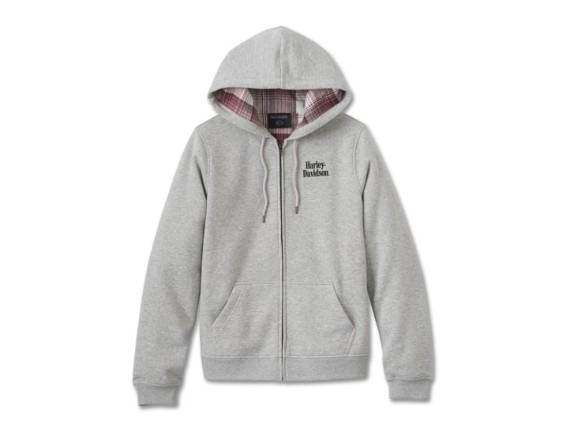 96065-25VW/002S, HOODIE-KNIT,HEATHER GREY