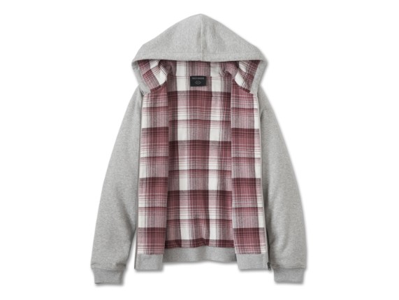 96065-25VW/002S, HOODIE-KNIT,HEATHER GREY