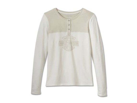 96078-25VW/002S, HENLEY-KNIT,OFF WHITE/GREY COL