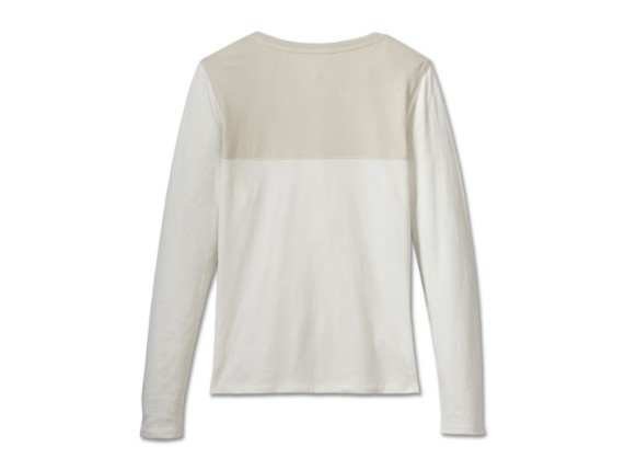 96078-25VW/002S, HENLEY-KNIT,OFF WHITE/GREY COL