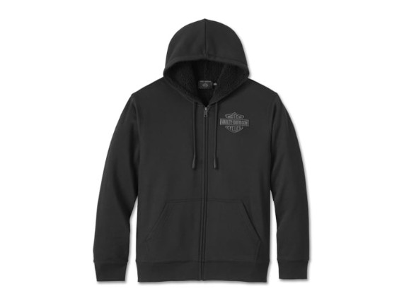 96107-25VM/000M, HOODIE-KNIT,BLACK