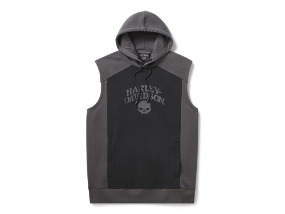 96144-26VM/000M, HOODIE-KNIT,BLACK/GREY
