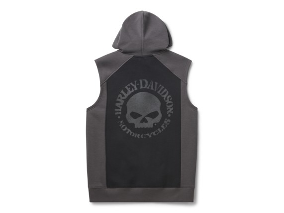 96144-26VM/000M, HOODIE-KNIT,BLACK/GREY