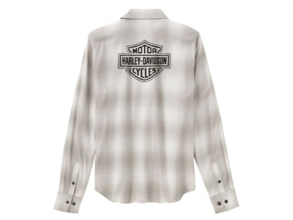 96274-26VW/000S, SHIRT-WOVEN,LIGHT GREY/BLUE PL