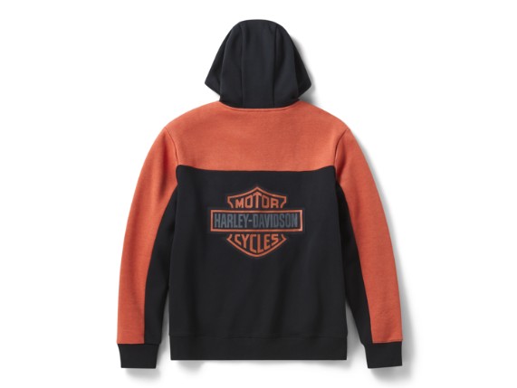 96282-26VM/000M, HOODIE-KNIT,BLACK/ORANGE