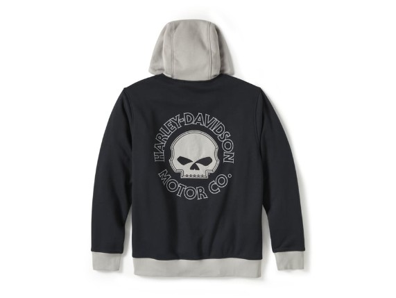 96360-25VM/000M, HOODIE-KNIT,WILLIE G,BLACK/LIG