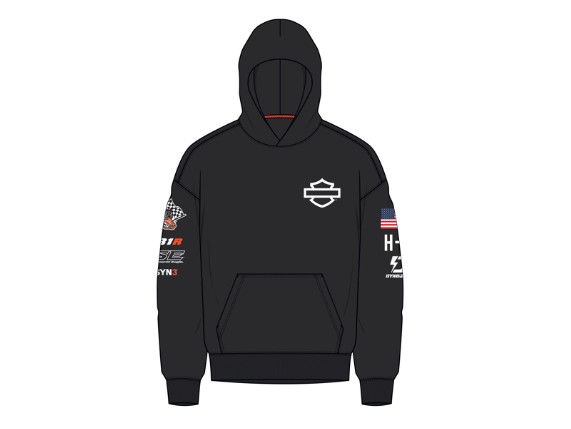 96369-26RX/000M, HOODIE-KNIT,FACTORY RACING,BLA