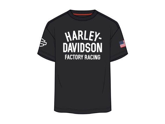 96375-26RX/000M, TEE-KNIT,FACTORY RACING,BLACK