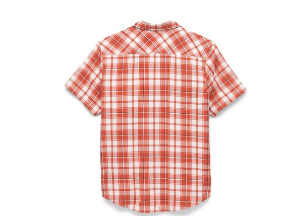 96399-22VM/000M, SHIRT-WOVEN,ORANGE PLAID