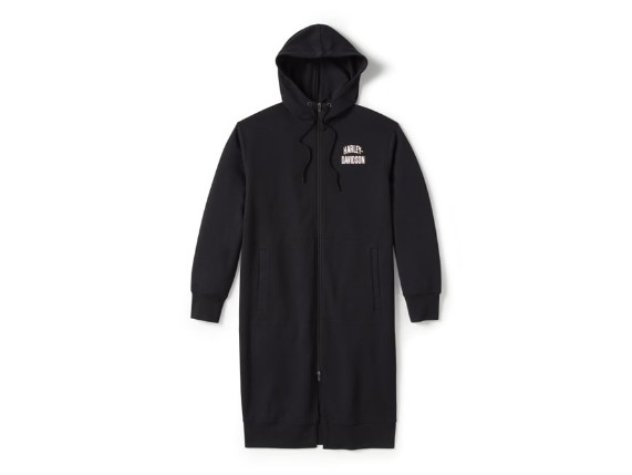 96413-25VW/002S, HOODIE-KNIT,DUSTER,BLACK
