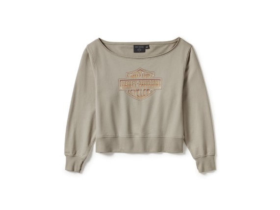 96419-25VW/002S, SWEATSHIRT-KNIT,LIGHT TAN