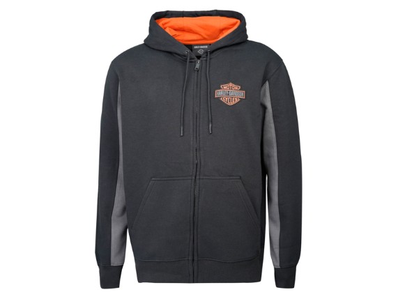 96422-26VM/000M, HOODIE-KNIT,BLACK/GREY