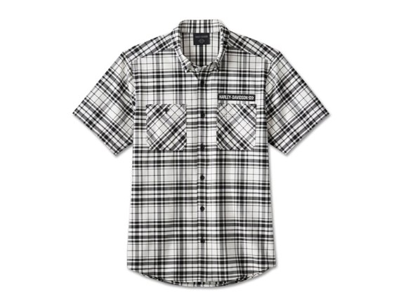 96449-24VM/000M, SHIRT-WOVEN,WHITE PLAID