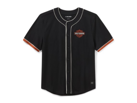 96457-26VM/000M, BASEBALL JERSEY-KNIT,BLACK