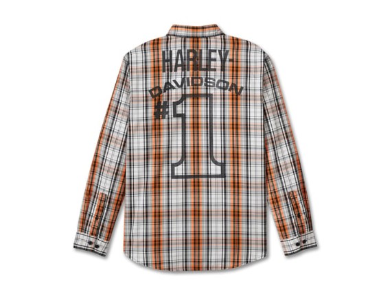 96469-24VM/000M, SHIRT-WOVEN,ORANGE PLAID