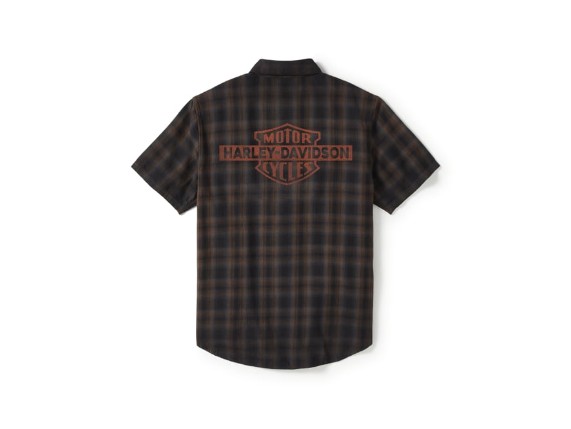 96503-25VM/000M, SHIRT-WOVEN,BLACK/TAN PLAID