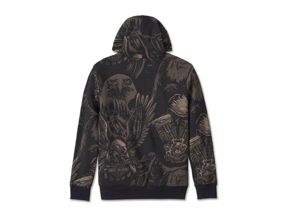 96522-24VM/000M, HOODIE-KNIT,ALLOVER PRINT