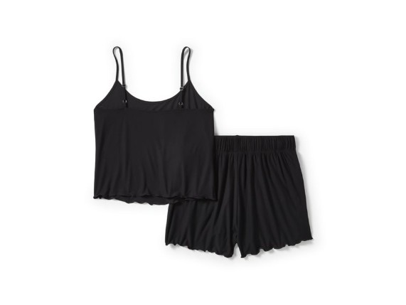 96524-25VW/002S, PAJAMA SET-KNIT,BLACK