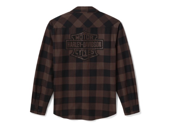 96535-26VM/000M, SHIRT-WOVEN,BROWN/BLACK PLAID