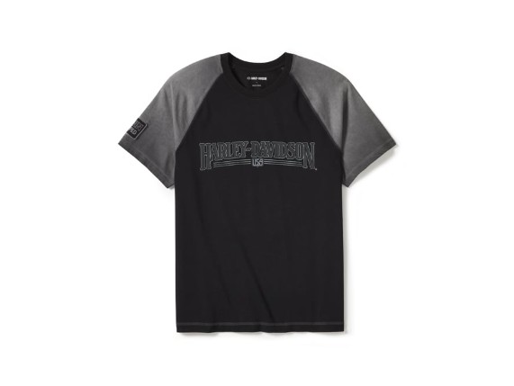 96603-25VM/000M, TEE-KNIT,BLACK/DARK GREY