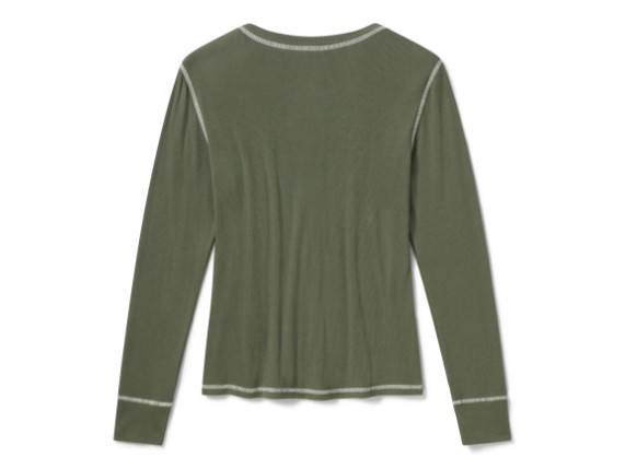 96645-26VW/000S, HENLEY-KNIT,GREEN