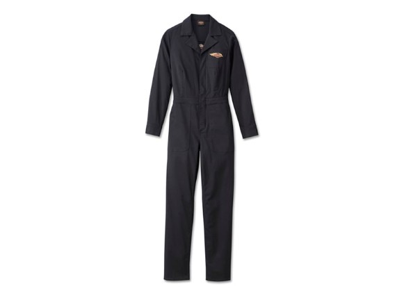96664-23VW/000S, COVERALL-120TH,WOVEN,BLACK